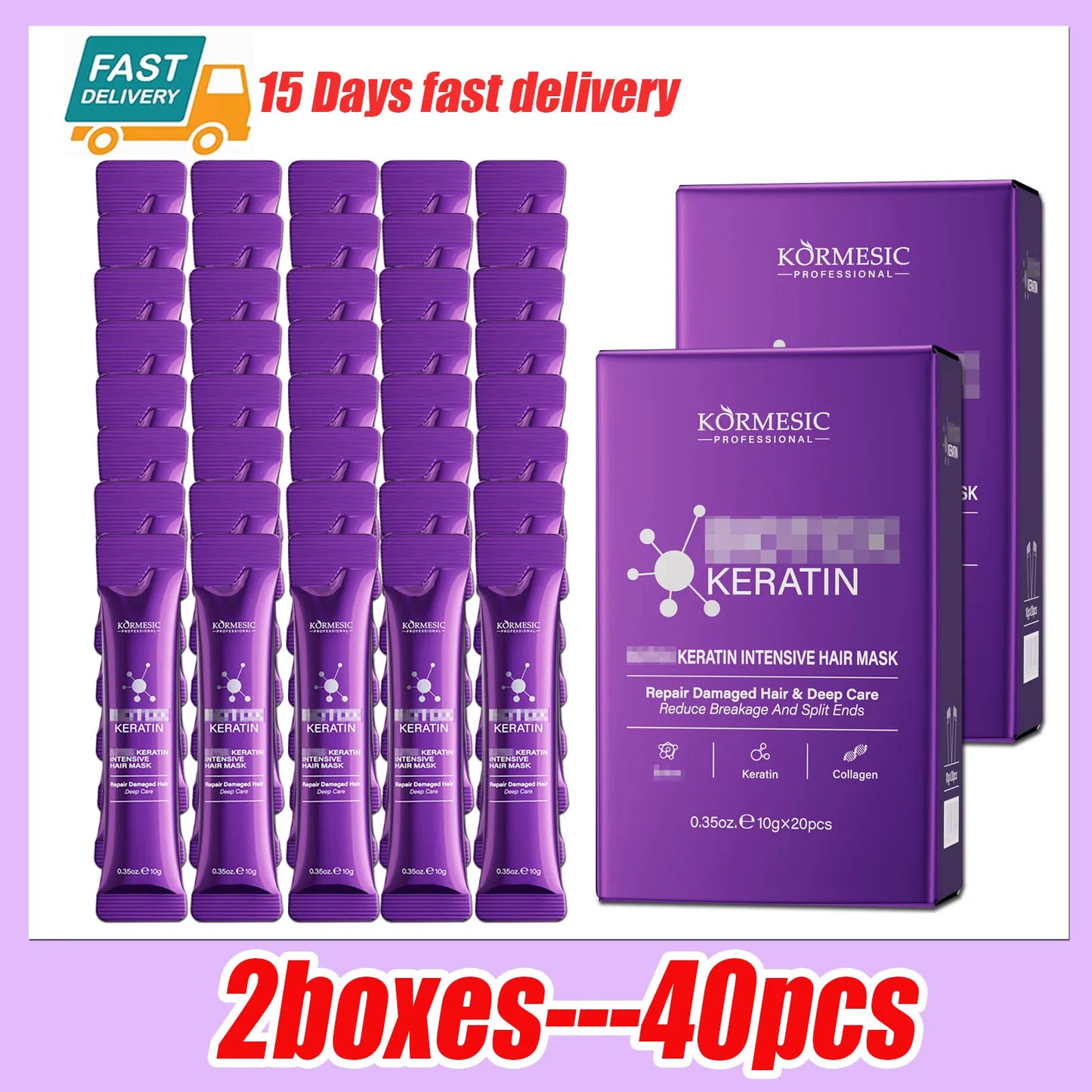 Keratine Haarmasker - 5 Seconden Magisch Herstel voor Beschadigd Haar